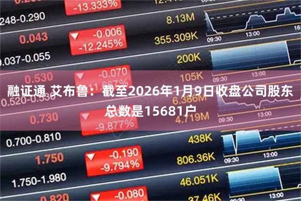 融证通 艾布鲁：截至2026年1月9日收盘公司股东总数是15681户